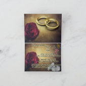 Goldene Rose geklappt Einladung (Innenseite)