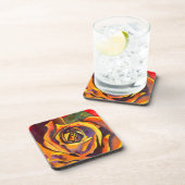 Goldene Rose Getränkeuntersetzer (Rechte Seite)