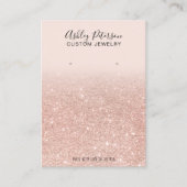 Goldene Rose Glitzer Ohrring-Anzeige Visitenkarte (Vorderseite)