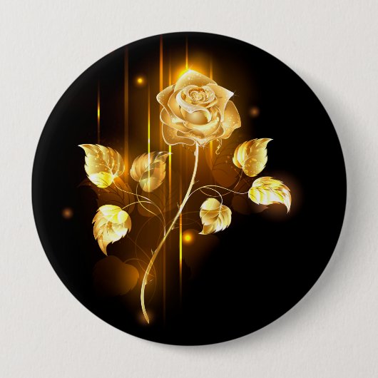 Goldene Rose ( gold rose ) Button (Vorderseite)