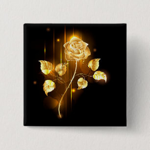 Goldene Rose ( gold rose ) Button