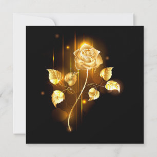 Goldene Rose ( gold rose ) Dankeskarte