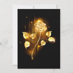 Goldene Rose ( gold rose ) Dankeskarte