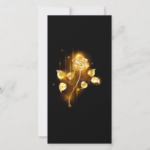 Goldene Rose ( gold rose ) Dankeskarte