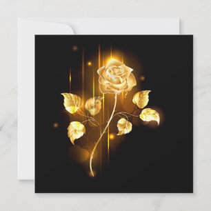 Goldene Rose ( gold rose ) Feiertagskarte