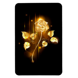 Goldene Rose ( gold rose ) Magnet