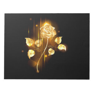 Goldene Rose ( gold rose ) Notizblock