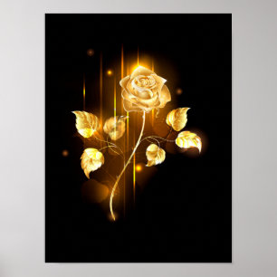 Goldene Rose ( gold rose ) Poster