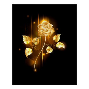 Goldene Rose ( gold rose ) Poster