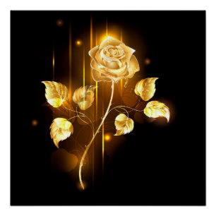Goldene Rose ( gold rose ) Poster