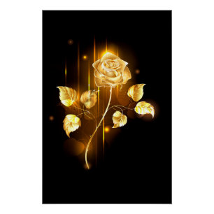 Goldene Rose ( gold rose ) Poster