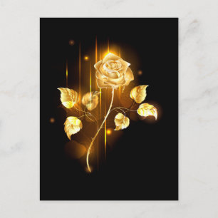 Goldene Rose ( gold rose ) Postkarte