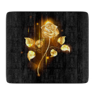 Goldene Rose ( gold rose ) Schneidebrett