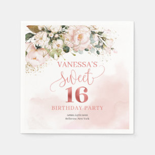 Goldene Rose Goldblütengold Eukalyptusgold Süß 16 Serviette