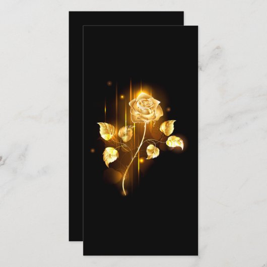 Goldene Rose (goldene Rose) Ankündigung (Vorne/Hinten)