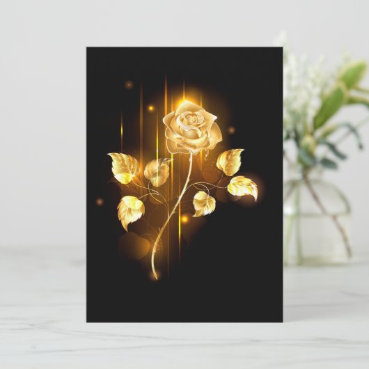 Goldene Rose (goldene Rose) Ankündigung (Stehend Vorderseite)