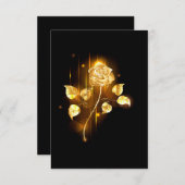 Goldene Rose (goldene Rose) Begleitkarte (Vorne/Hinten)