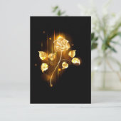 Goldene Rose (goldene Rose) Begleitkarte (Stehend Vorderseite)