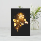 Goldene Rose (goldene Rose) Begleitkarte (Stehend Vorderseite)