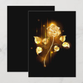 Goldene Rose (goldene Rose) Begleitkarte (Vorne/Hinten)