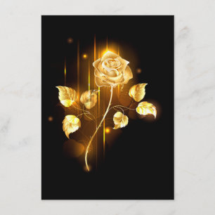 Goldene Rose (goldene Rose) Begleitkarte