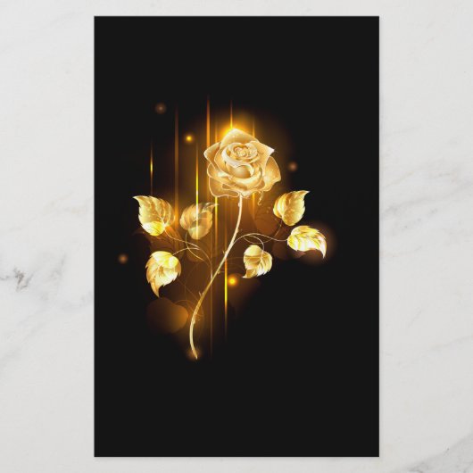 Goldene Rose (goldene Rose) Briefpapier (Vorderseite)