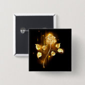 Goldene Rose (goldene Rose) Button (Vorne & Hinten)