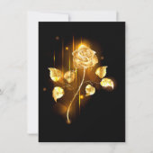 Goldene Rose (goldene Rose) Dankeskarte (Vorderseite)