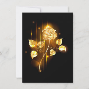 Goldene Rose (goldene Rose) Dankeskarte