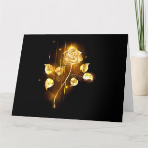 Goldene Rose (goldene Rose) Dankeskarte