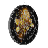 Goldene Rose (goldene Rose) Dartscheibe (Vorderseite Links)