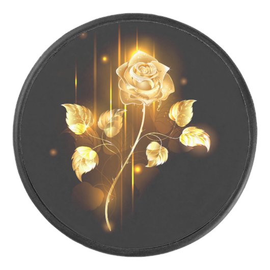 Goldene Rose (goldene Rose) Eishockey Puck (Vorderseite)