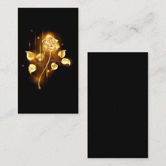 Goldene Rose (goldene Rose) Empfehlungskarte (Vorne/Hinten)