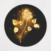 Goldene Rose (goldene Rose) Etiketten (Design 2)