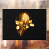 Goldene Rose (goldene Rose) Fensteraufkleber (Blatt 2)