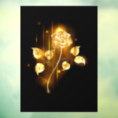 Goldene Rose (goldene Rose) Fensteraufkleber (Blatt 3)