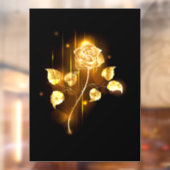 Goldene Rose (goldene Rose) Fensteraufkleber (Blatt 2)