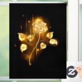 Goldene Rose (goldene Rose) Fensteraufkleber (Zuhause)