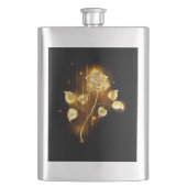 Goldene Rose (goldene Rose) Flachmann (Vorderseite)