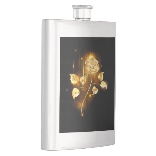 Goldene Rose (goldene Rose) Flachmann (Rechts)