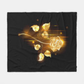 Goldene Rose (goldene Rose) Fleecedecke (Vorderseite (Horizontal))