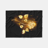 Goldene Rose (goldene Rose) Fleecedecke (Vorderseite (Horizontal))