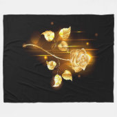 Goldene Rose (goldene Rose) Fleecedecke (Vorderseite (Horizontal))