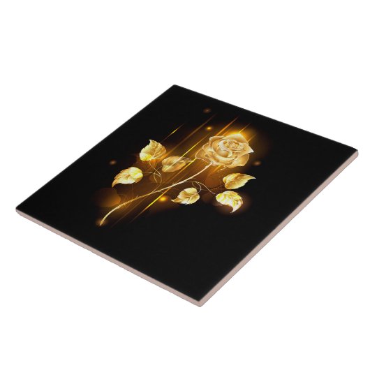 Goldene Rose (goldene Rose) Fliese (Seite)