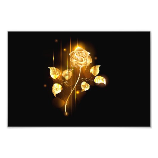 Goldene Rose (goldene Rose) Fotodruck (Vorne)
