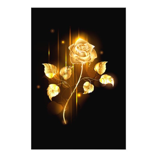 Goldene Rose (goldene Rose) Fotodruck (Vorne)