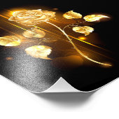Goldene Rose (goldene Rose) Fotodruck (Ecke)