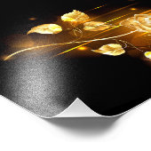 Goldene Rose (goldene Rose) Fotodruck (Ecke)