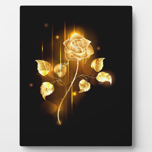 Goldene Rose (goldene Rose) Fotoplatte (Vorderseite)