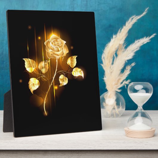 Goldene Rose (goldene Rose) Fotoplatte (Seite)